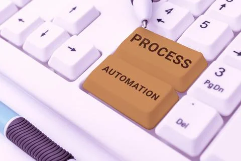 Sign displaying Process Automation. Internet Concept the use of technology to Stockfoto's