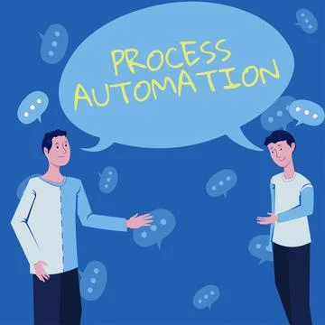 Sign displaying Process AutomationTransformation Streamlined Robotic To avoid Stockillustratie