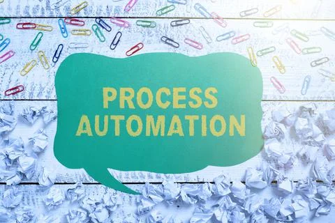 Sign displaying Process AutomationTransformation Streamlined Robotic To avoid Stock Photos