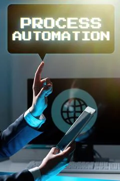 Sign displaying Process AutomationTransformation Streamlined Robotic To avoid Stock Photos