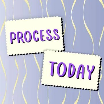 Sign displaying Process. Business showcase series of progressive interdependent Illustrazione stock