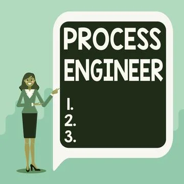 Sign displaying Process Engineer. Business overview responsible for developing Stock Illustration