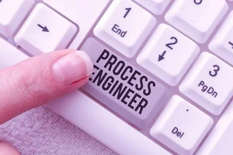 Sign displaying Process Engineer. Word for responsible for developing new Fotos de archivo