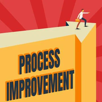 Sign displaying Process Improvement. Business showcase Optimization Meet New Stock Illustration