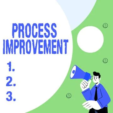 Sign displaying Process Improvement. Concept meaning Optimization Meet New 库存插图