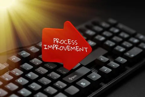 Sign displaying Process Improvement. Concept meaning Optimization Meet New Foto stock