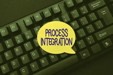 Sign displaying Process Integration. Internet Concept sharing of data and events Stock Photos
