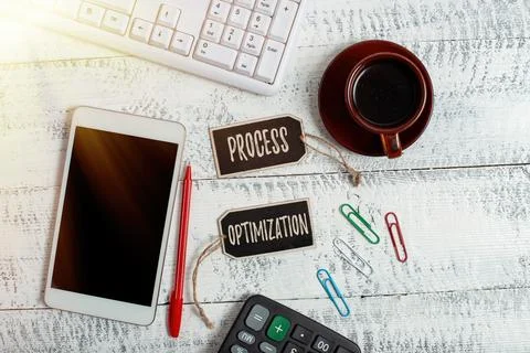 Sign displaying Process Optimization. Internet Concept Improve Organizations Stock Photos