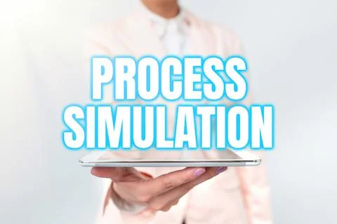 Sign displaying Process Simulation. Word Written on Technical Representation Stock Photos
