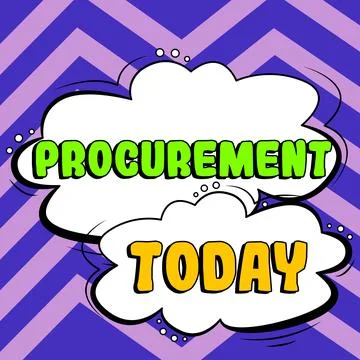 Sign displaying Procurement. Word Written on Procuring Purchase of equipment and Stock Illustration