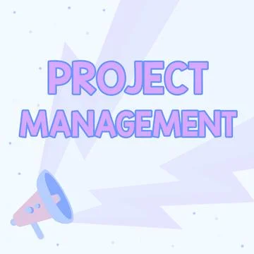 Sign displaying Project Management. Internet Concept practice of the work of a Stock Illustration
