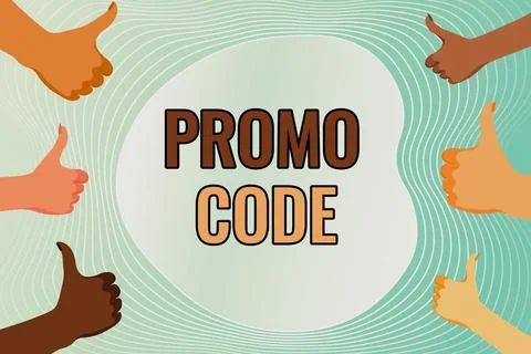 Sign displaying Promo Code. Word Written on digital numbers that give you good Stock Illustration