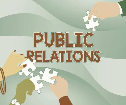 Sign displaying Public Relations. Concept meaning practice managing spread of Illustrazione stock