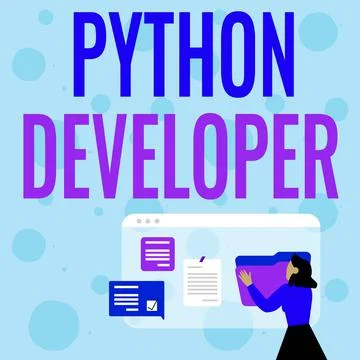 Sign displaying Python Developer. Internet Concept responsible for writing Stock Illustration