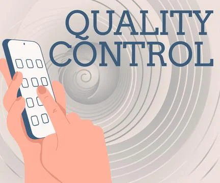 Sign displaying Quality Control. Word for insure that product or service sold Stock Illustration
