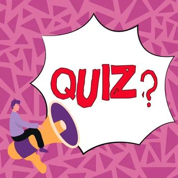Sign displaying Quiz. Business idea Short Tests Evaluation Examination to Stock Illustration