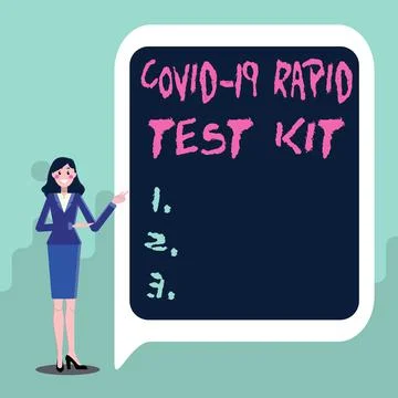 Sign displaying Rapid Test Kit. Concept meaning Emergency medical diagnostic Stock Illustration