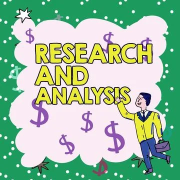 Sign displaying Research And Analysis. Business idea Strategic Thinking and Stock Illustration