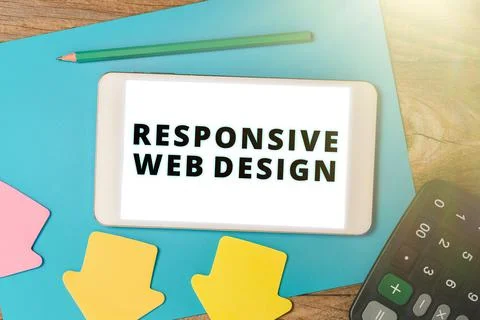 Sign displaying Responsive Web Design. Concept meaning web page creation that Foto stock