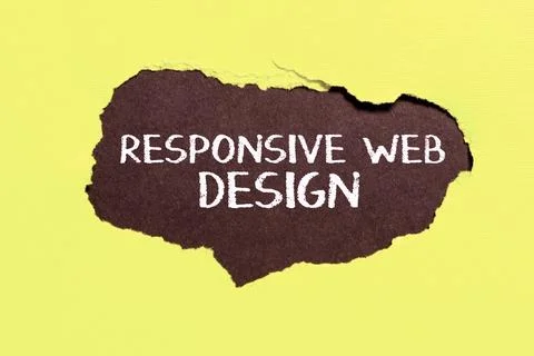 Sign displaying Responsive Web Design. Business showcase web page creation that Stock-Fotos