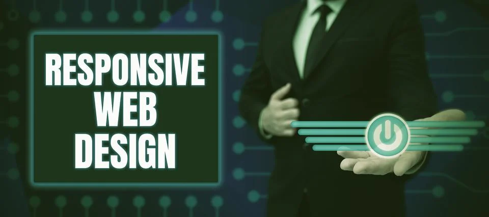 Sign displaying Responsive Web Design. Business approach web page creation that Stock Photos