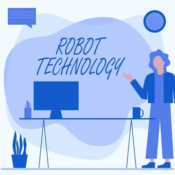 Sign displaying Robot Technology. Concept meaning develop machines that can Stock Illustration