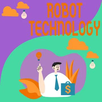 Sign displaying Robot Technology. Internet Concept develop machines that can Stock Illustration