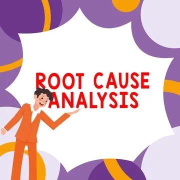 Sign displaying Root Cause Analysis. Concept meaning Method of Problem Solving Stock Illustration