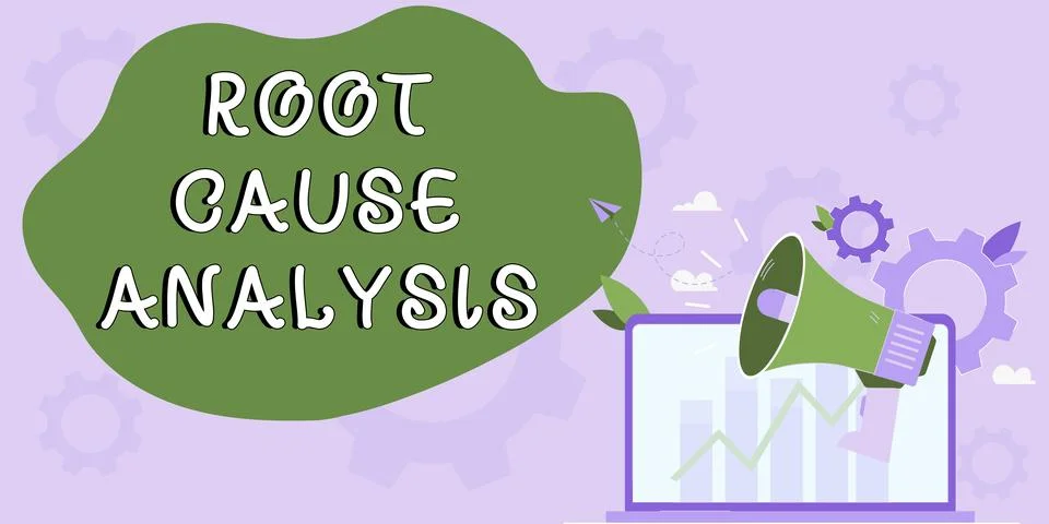 Sign displaying Root Cause Analysis. Business approach Method of Problem Solving 스톡 일러스트