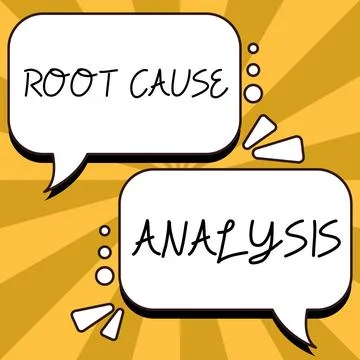 Sign displaying Root Cause Analysis. Business overview Method of Problem Solving Stock Illustration