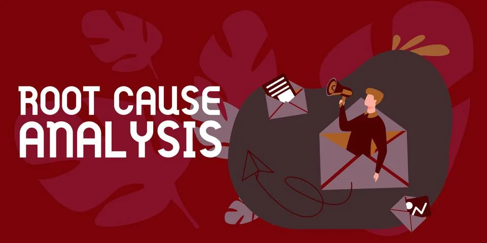 Sign displaying Root Cause Analysis. Business approach Method of Problem Solving 스톡 일러스트