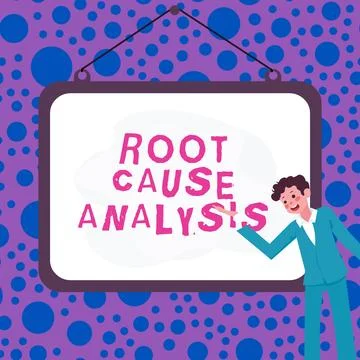 Sign displaying Root Cause Analysis. Word for Method of Problem Solving Identify Stock Illustration
