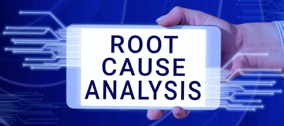 Sign displaying Root Cause Analysis. Word for Method of Problem Solving Identify Stock Photos