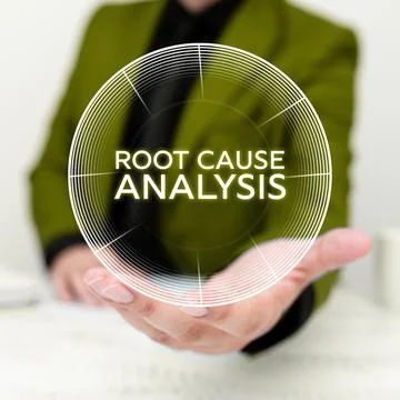 Sign displaying Root Cause Analysis. Business idea Method of Problem Solving Stock Photos