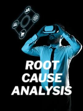 Sign displaying Root Cause Analysis. Internet Concept Method of Problem Solving Foto stock