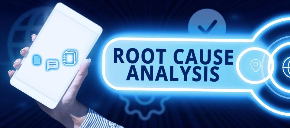 Sign displaying Root Cause Analysis. Business approach Method of Problem Solving Stock Photos