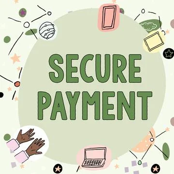Sign displaying Secure PaymentSecurity of Payment refers to ensure of paid even Ilustração Stock