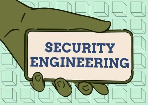 Sign displaying Security Engineering. Business showcase focus on the security Stock Illustration