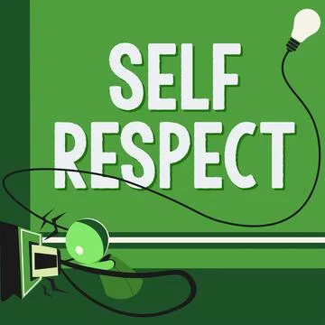 Sign displaying Self Respect, Business concept Pride and confidence in onesel Stock Illustration