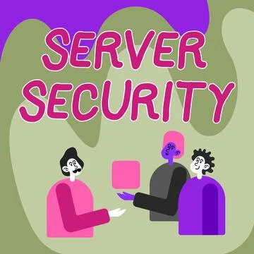 Sign displaying Server Security. Internet Concept web server that guarantees Stock Illustration