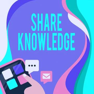 Sign displaying Share Knowledge. Concept meaning teaching others what I learnt Stock Illustration