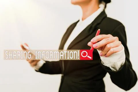 Sign displaying Sharing Information. Internet Concept exchange of data between Stock Photos