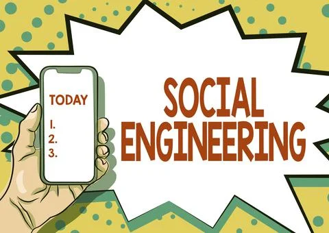 Sign displaying Social Engineering. Internet Concept attack photo that relies 스톡 일러스트