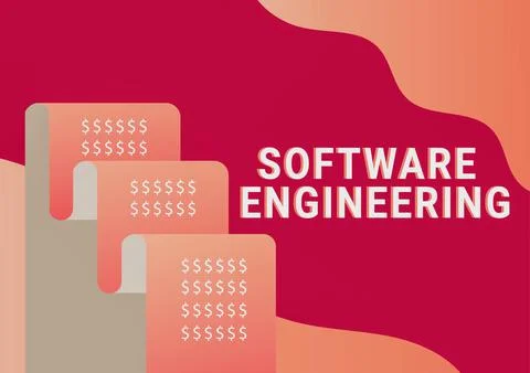 Sign displaying Software Engineering, Business idea Program Development in Sy Stock Illustration