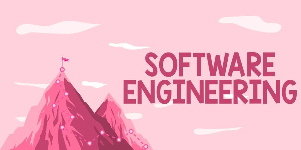 Sign displaying Software Engineering. Business idea Program Development in イラスト素材