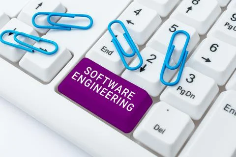 Sign displaying Software Engineering. Business concept Program Development in 스톡 사진