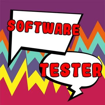 Sign displaying Software Tester. Internet Concept implemented to protect イラスト素材