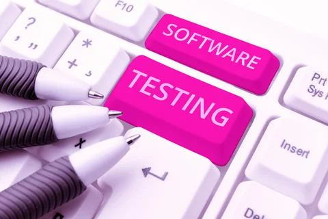 Sign displaying Software Testing. Business overview activity to check whether Stock Photos