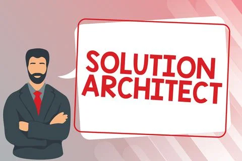 Sign displaying Solution Architect. Business showcase Design applications or Stock Illustration