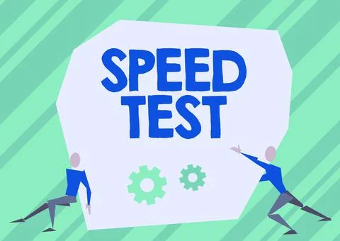 Sign displaying Speed Test. Internet Concept psychological test for the maximum Stock Illustration